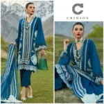 Crimson Luxury Lawn - Medley of Lace